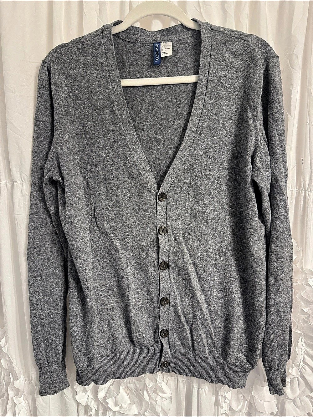 Ben Sherman Men's Cotton Cardigan Gray Size Large